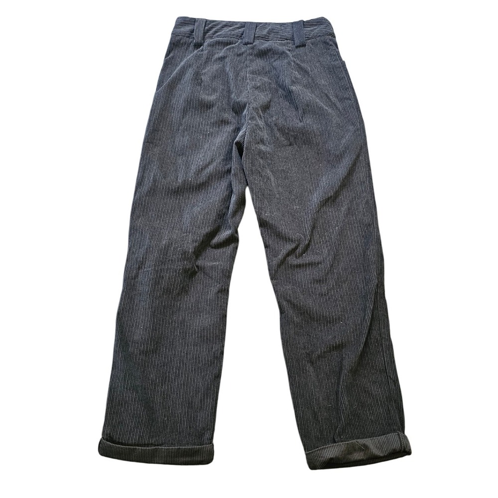 Miou Muse Corduroy Pleated High Waist Cuffed Ankle Gray Size Medium - Picture 2 of 6